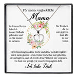 22Feels® Unglaubliche Mama Geschenk Muttertag Geburtstag Silber 925/000 Herz Halskette Valentinstag Frauen Schmuck mit Karte Mutter Weihnachten Damen Collier Eltern-Schmuck mit Botschaftskarte - Herz21-22Feels