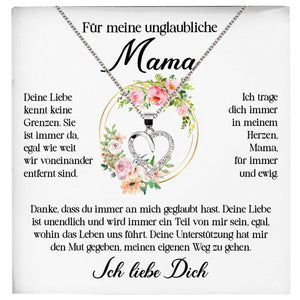 22Feels® Unglaubliche Mama Geschenk Muttertag Geburtstag Silber 925/000 Herz Halskette Valentinstag Frauen Schmuck mit Karte Mutter Weihnachten Damen Collier Eltern-Schmuck mit Botschaftskarte - Herz21-22Feels