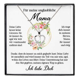 22Feels® Unglaubliche Mama Geschenk Muttertag Geburtstag Silber 925/000 Herz Halskette Valentinstag Frauen Schmuck mit Karte Mutter Weihnachten Damen Collier Eltern-Schmuck mit Botschaftskarte - Herz21-22Feels