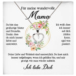 22Feels® Wundervolle Mama Geschenk Muttertag Geburtstag Silber 925/000 Herz Halskette Valentinstag Frauen Schmuck mit Karte Mutter Weihnachten Damen Collier Eltern-Schmuck mit Botschaftskarte - Herz21-22Feels