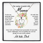 22Feels® Wundervolle Mama Geschenk Muttertag Geburtstag Silber 925/000 Herz Halskette Valentinstag Frauen Schmuck mit Karte Mutter Weihnachten Damen Collier Eltern-Schmuck mit Botschaftskarte - Herz21-22Feels