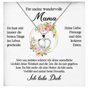 22Feels® Wundervolle Mama Geschenk Muttertag Geburtstag Silber 925/000 Herz Halskette Valentinstag Frauen Schmuck mit Karte Mutter Weihnachten Damen Collier Eltern-Schmuck mit Botschaftskarte - Herz21-22Feels