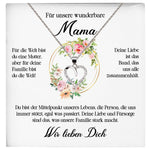22Feels® Wunderbare Mama Geschenk Muttertag Geburtstag Silber 925/000 Herz Halskette Valentinstag Frauen Schmuck mit Karte Mutter Weihnachten Damen Collier Eltern-Schmuck mit Botschaftskarte - Herz21-22Feels