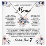 22Feels® Wunderbarste Mama Geschenk Muttertag Geburtstag Silber 925/000 Herz Halskette Valentinstag Frauen Schmuck mit Karte Mutter Weihnachten Damen Collier Eltern-Schmuck mit Botschaftskarte - Herz21-22Feels
