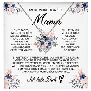 22Feels® Wunderbarste Mama Geschenk Muttertag Geburtstag Silber 925/000 Herz Halskette Valentinstag Frauen Schmuck mit Karte Mutter Weihnachten Damen Collier Eltern-Schmuck mit Botschaftskarte - Herz21-22Feels