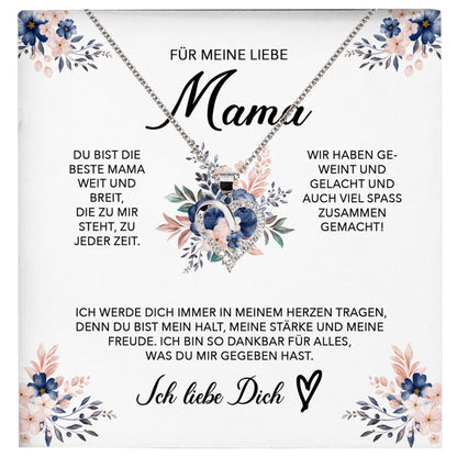 22Feels® Liebe Mama Geschenk Muttertag Geburtstag Silber 925/000 Herz Halskette Valentinstag Frauen Schmuck mit Karte Mutter Weihnachten Damen Collier Eltern-Schmuck mit Botschaftskarte - Herz21-22Feels