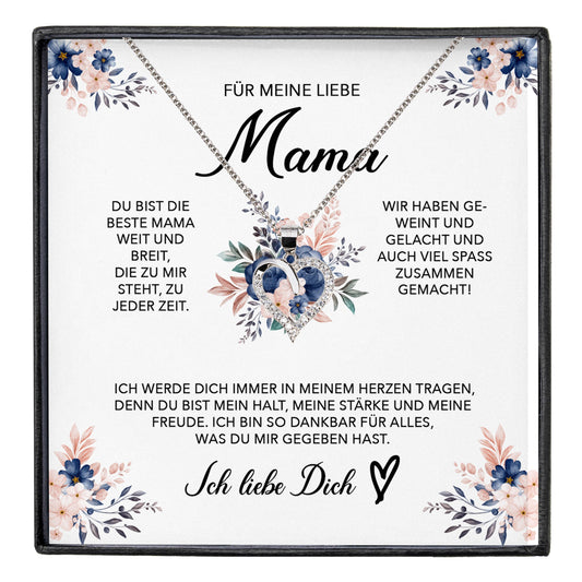 22Feels® Liebe Mama Geschenk Muttertag Geburtstag Silber 925/000 Herz Halskette Valentinstag Frauen Schmuck mit Karte Mutter Weihnachten Damen Collier Eltern-Schmuck mit Botschaftskarte - Herz21-22Feels