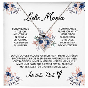 22Feels® Liebe Mama Geschenk Muttertag Geburtstag Silber 925/000 Herz Halskette Valentinstag Frauen Schmuck mit Karte Mutter Weihnachten Damen Collier Eltern-Schmuck mit Botschaftskarte - Herz21-22Feels