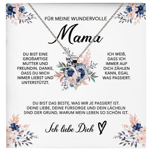 22Feels® Wundervolle Mama Geschenk Muttertag Geburtstag Silber 925/000 Herz Halskette Valentinstag Frauen Schmuck mit Karte Mutter Weihnachten Damen Collier Eltern-Schmuck mit Botschaftskarte - Herz21-22Feels