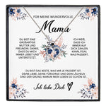 22Feels® Wundervolle Mama Geschenk Muttertag Geburtstag Silber 925/000 Herz Halskette Valentinstag Frauen Schmuck mit Karte Mutter Weihnachten Damen Collier Eltern-Schmuck mit Botschaftskarte - Herz21-22Feels
