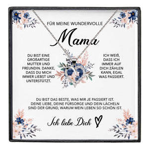 22Feels® Wundervolle Mama Geschenk Muttertag Geburtstag Silber 925/000 Herz Halskette Valentinstag Frauen Schmuck mit Karte Mutter Weihnachten Damen Collier Eltern-Schmuck mit Botschaftskarte - Herz21-22Feels