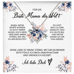 22Feels® Beste Mama der Welt Geschenk Muttertag Geburtstag Silber 925/000 Herz Halskette Valentinstag Frauen Schmuck mit Karte Mutter Weihnachten Damen Collier Eltern-Schmuck mit Botschaftskarte - Herz21-22Feels