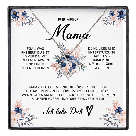22Feels® Liebe Mama Geschenk Muttertag Geburtstag Silber 925/000 Herz Halskette Valentinstag Frauen Schmuck mit Karte Mutter Weihnachten Damen Collier Eltern-Schmuck mit Botschaftskarte - Herz21-22Feels