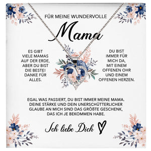 22Feels® Wundervolle Mama Geschenk Muttertag Geburtstag Silber 925/000 Herz Halskette Valentinstag Frauen Schmuck mit Karte Mutter Weihnachten Damen Collier Eltern-Schmuck mit Botschaftskarte - Herz21-22Feels