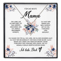 22Feels® Beste Mama Geschenk Muttertag Geburtstag Silber 925/000 Herz Halskette Valentinstag Frauen Schmuck mit Karte Mutter Weihnachten Damen Collier Eltern-Schmuck mit Botschaftskarte - Herz21-22Feels