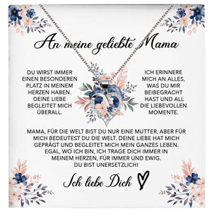 22Feels® Geliebte Mama Geschenk Muttertag Geburtstag Silber 925/000 Herz Halskette Valentinstag Frauen Schmuck mit Karte Mutter Weihnachten Damen Collier Eltern-Schmuck mit Botschaftskarte - Herz21-22Feels