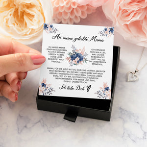 22Feels® Geliebte Mama Geschenk Muttertag Geburtstag Silber 925/000 Herz Halskette Valentinstag Frauen Schmuck mit Karte Mutter Weihnachten Damen Collier Eltern-Schmuck mit Botschaftskarte - Herz21-22Feels