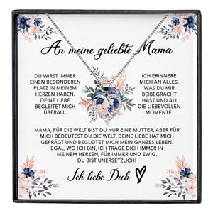 22Feels® Geliebte Mama Geschenk Muttertag Geburtstag Silber 925/000 Herz Halskette Valentinstag Frauen Schmuck mit Karte Mutter Weihnachten Damen Collier Eltern-Schmuck mit Botschaftskarte - Herz21-22Feels