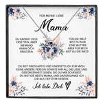 22Feels® Liebe Mama Geschenk Muttertag Geburtstag Silber 925/000 Herz Halskette Valentinstag Frauen Schmuck mit Karte Mutter Weihnachten Damen Collier Eltern-Schmuck mit Botschaftskarte - Herz21-22Feels