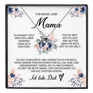 22Feels® Liebe Mama Geschenk Muttertag Geburtstag Silber 925/000 Herz Halskette Valentinstag Frauen Schmuck mit Karte Mutter Weihnachten Damen Collier Eltern-Schmuck mit Botschaftskarte - Herz21-22Feels