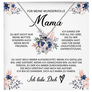 22Feels® Wundervolle Mama Geschenk Muttertag Geburtstag Silber 925/000 Herz Halskette Valentinstag Frauen Schmuck mit Karte Mutter Weihnachten Damen Collier Eltern-Schmuck mit Botschaftskarte - Herz21-22Feels