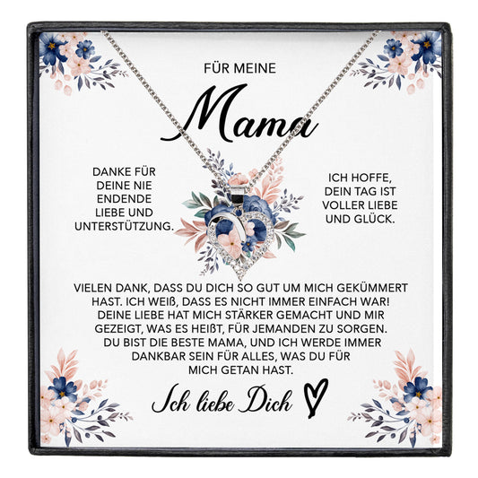 22Feels® Liebe Mama Geschenk Muttertag Geburtstag Silber 925/000 Herz Halskette Valentinstag Frauen Schmuck mit Karte Mutter Weihnachten Damen Collier Eltern-Schmuck mit Botschaftskarte - Herz21-22Feels