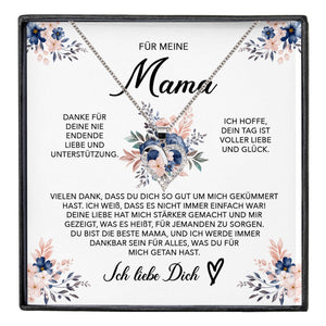 22Feels® Liebe Mama Geschenk Muttertag Geburtstag Silber 925/000 Herz Halskette Valentinstag Frauen Schmuck mit Karte Mutter Weihnachten Damen Collier Eltern-Schmuck mit Botschaftskarte - Herz21-22Feels