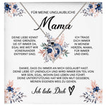 22Feels® Unglaubliche Mama Geschenk Muttertag Geburtstag Silber 925/000 Herz Halskette Valentinstag Frauen Schmuck mit Karte Mutter Weihnachten Damen Collier Eltern-Schmuck mit Botschaftskarte - Herz21-22Feels