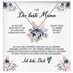 22Feels® Beste Mama Geschenk Muttertag Geburtstag Silber 925/000 Herz Halskette Valentinstag Frauen Schmuck mit Karte Mutter Weihnachten Damen Collier Eltern-Schmuck mit Botschaftskarte - Herz21-22Feels
