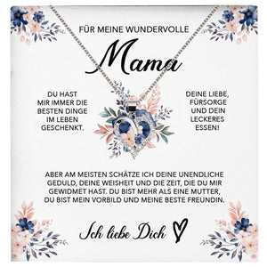 22Feels® Wundervolle Mama Geschenk Muttertag Geburtstag Silber 925/000 Herz Halskette Valentinstag Frauen Schmuck mit Karte Mutter Weihnachten Damen Collier Eltern-Schmuck mit Botschaftskarte - Herz21-22Feels