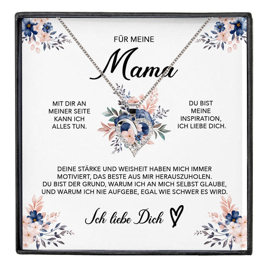 22Feels® Für Meine Mama Geschenk Muttertag Geburtstag Silber 925/000 Herz Halskette Valentinstag Frauen Schmuck mit Karte Mutter Weihnachten Damen Collier Eltern-Schmuck mit Botschaftskarte - Herz21-22Feels
