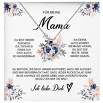 22Feels® Für Meine Mama Geschenk Muttertag Geburtstag Silber 925/000 Herz Halskette Valentinstag Frauen Schmuck mit Karte Mutter Weihnachten Damen Collier Eltern-Schmuck mit Botschaftskarte - Herz21-22Feels