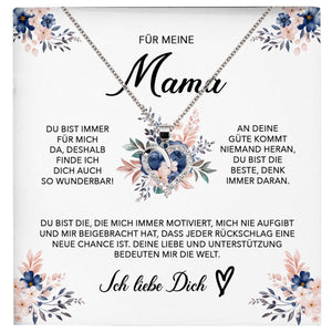22Feels® Für Meine Mama Geschenk Muttertag Geburtstag Silber 925/000 Herz Halskette Valentinstag Frauen Schmuck mit Karte Mutter Weihnachten Damen Collier Eltern-Schmuck mit Botschaftskarte - Herz21-22Feels