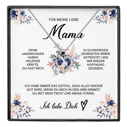 22Feels® Liebe Mama Geschenk Muttertag Geburtstag Silber 925/000 Herz Halskette Valentinstag Frauen Schmuck mit Karte Mutter Weihnachten Damen Collier Eltern-Schmuck mit Botschaftskarte - Herz21-22Feels