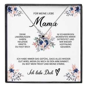 22Feels® Liebe Mama Geschenk Muttertag Geburtstag Silber 925/000 Herz Halskette Valentinstag Frauen Schmuck mit Karte Mutter Weihnachten Damen Collier Eltern-Schmuck mit Botschaftskarte - Herz21-22Feels