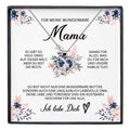 22Feels® Wunderbare Mama Geschenk Muttertag Geburtstag Silber 925/000 Herz Halskette Valentinstag Frauen Schmuck mit Karte Mutter Weihnachten Damen Collier Eltern-Schmuck mit Botschaftskarte - Herz21-22Feels