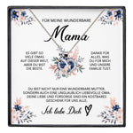 22Feels® Wunderbare Mama Geschenk Muttertag Geburtstag Silber 925/000 Herz Halskette Valentinstag Frauen Schmuck mit Karte Mutter Weihnachten Damen Collier Eltern-Schmuck mit Botschaftskarte - Herz21-22Feels