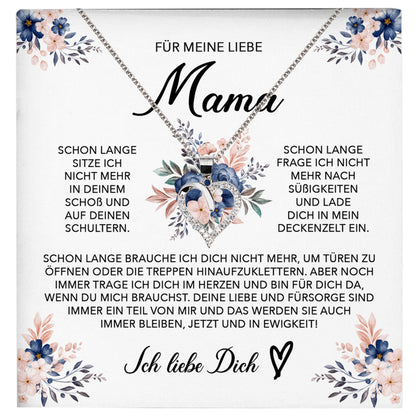 22Feels® Liebe Mama Geschenk Muttertag Geburtstag Silber 925/000 Herz Halskette Valentinstag Frauen Schmuck mit Karte Mutter Weihnachten Damen Collier Eltern-Schmuck mit Botschaftskarte - Herz21-22Feels