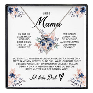 22Feels® Liebe Mama Geschenk Muttertag Geburtstag Silber 925/000 Herz Halskette Valentinstag Frauen Schmuck mit Karte Mutter Weihnachten Damen Collier Eltern-Schmuck mit Botschaftskarte - Herz21-22Feels