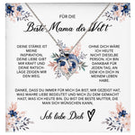 22Feels® Beste Mama der Welt Geschenk Muttertag Geburtstag Silber 925/000 Herz Halskette Valentinstag Frauen Schmuck mit Karte Mutter Weihnachten Damen Collier Eltern-Schmuck mit Botschaftskarte - Herz21-22Feels