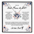22Feels® Beste Mama der Welt Geschenk Muttertag Geburtstag Silber 925/000 Herz Halskette Valentinstag Frauen Schmuck mit Karte Mutter Weihnachten Damen Collier Eltern-Schmuck mit Botschaftskarte - Herz21-22Feels