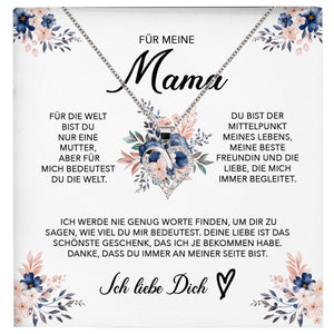22Feels® Liebe Mama Geschenk Muttertag Geburtstag Silber 925/000 Herz Halskette Valentinstag Frauen Schmuck mit Karte Mutter Weihnachten Damen Collier Eltern-Schmuck mit Botschaftskarte - Herz21-22Feels