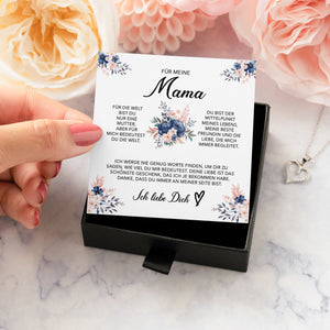22Feels® Liebe Mama Geschenk Muttertag Geburtstag Silber 925/000 Herz Halskette Valentinstag Frauen Schmuck mit Karte Mutter Weihnachten Damen Collier Eltern-Schmuck mit Botschaftskarte - Herz21-22Feels