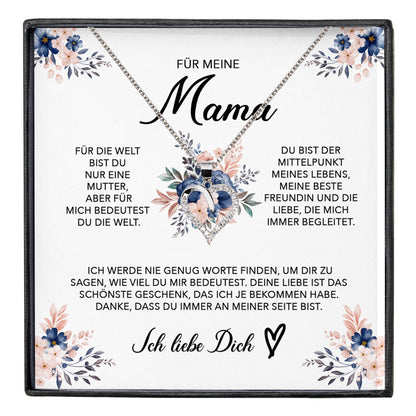 22Feels® Liebe Mama Geschenk Muttertag Geburtstag Silber 925/000 Herz Halskette Valentinstag Frauen Schmuck mit Karte Mutter Weihnachten Damen Collier Eltern-Schmuck mit Botschaftskarte - Herz21-22Feels