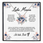 22Feels® Liebe Mama Geschenk Muttertag Geburtstag Silber 925/000 Herz Halskette Valentinstag Frauen Schmuck mit Karte Mutter Weihnachten Damen Collier Eltern-Schmuck mit Botschaftskarte - Herz21-22Feels