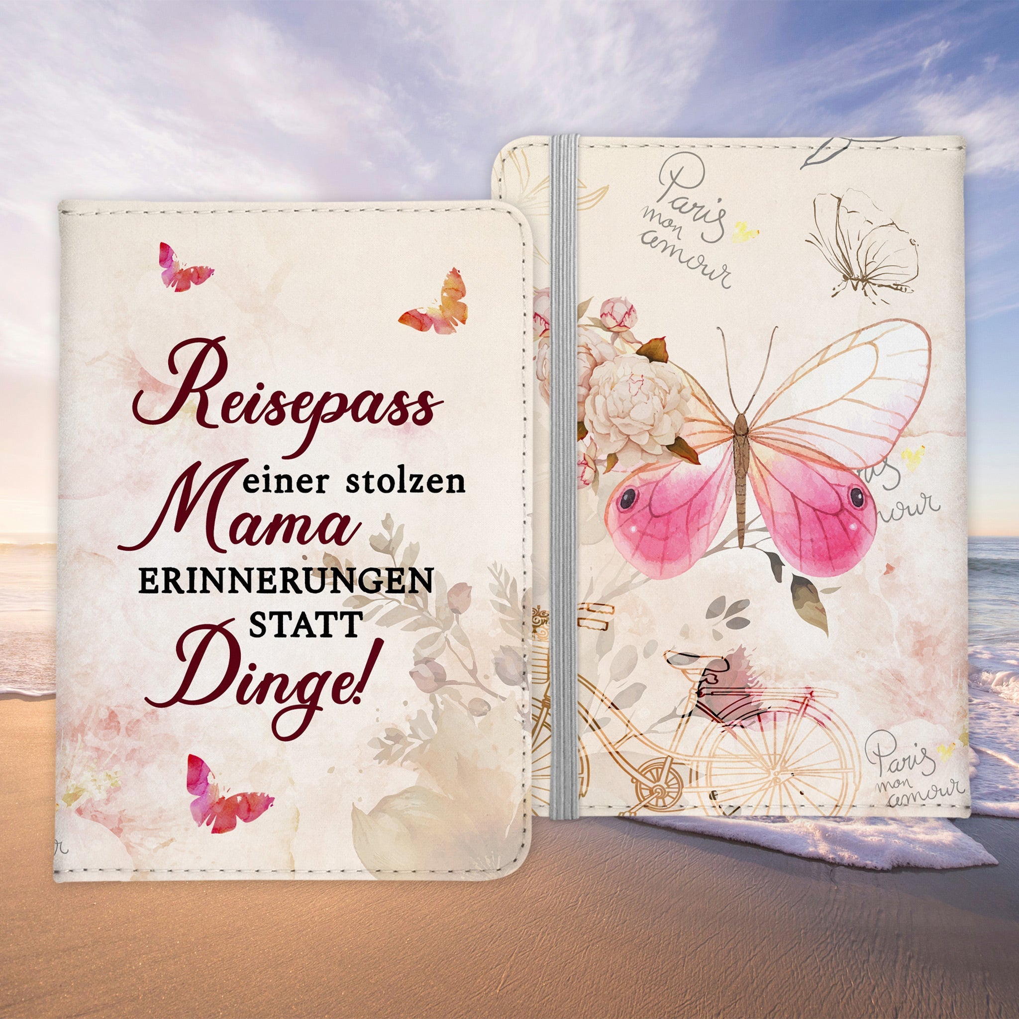 Mama Geschenk Reisepasshülle Frauen Reisen Pass Etui Cover Organizer Mutter Gadgets Sommer Urlaub Kunst-Leder-Reisepass-Hülle-22Feels