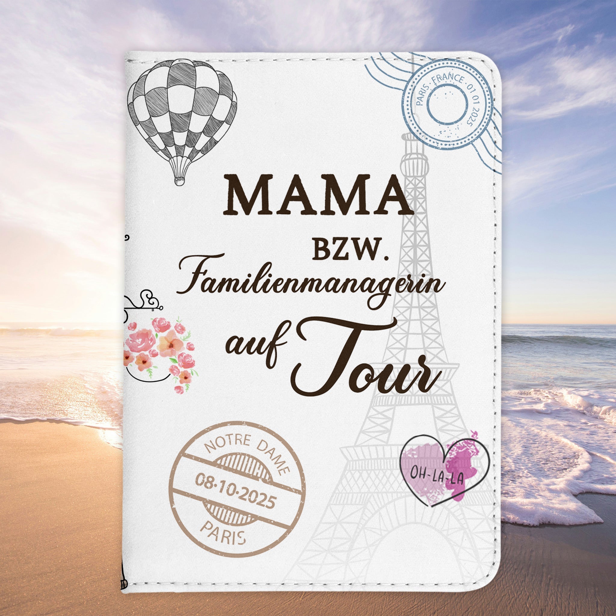 Mama Geschenk Reisepasshülle Frauen Reisen Pass Etui Cover Organizer Mutter Gadgets Sommer Urlaub Kunst-Leder-Reisepass-Hülle-22Feels