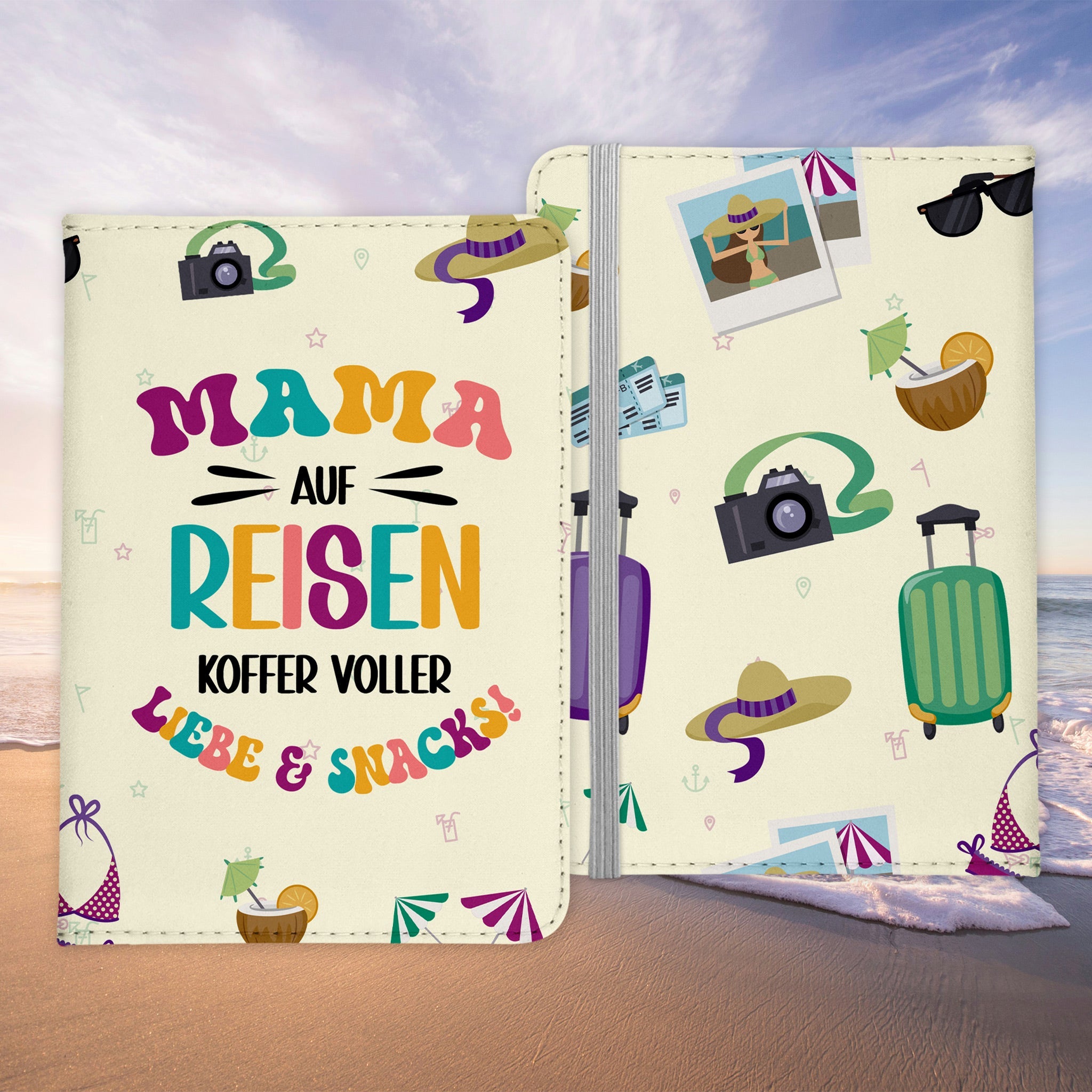 Mama Geschenk Reisepasshülle Frauen Reisen Pass Etui Cover Organizer Mutter Gadgets Sommer Urlaub Kunst-Leder-Reisepass-Hülle-22Feels