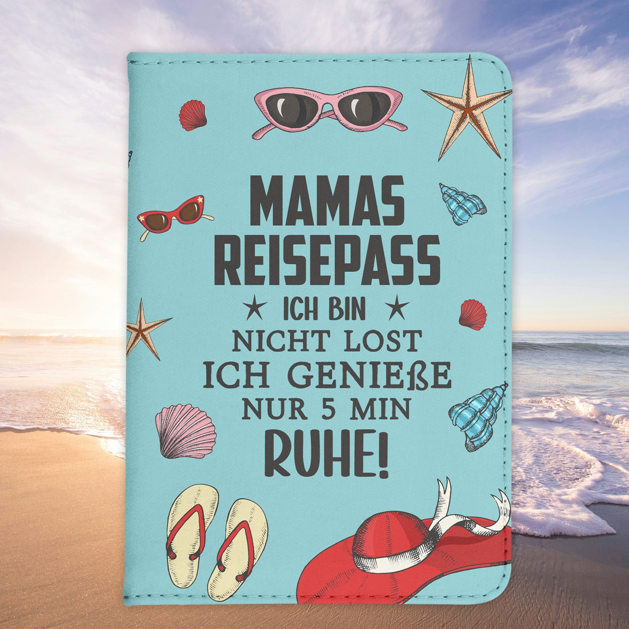 Mama Geschenk Reisepasshülle Frauen Reisen Pass Etui Cover Organizer Mutter Gadgets Sommer Urlaub Kunst-Leder-Reisepass-Hülle-22Feels