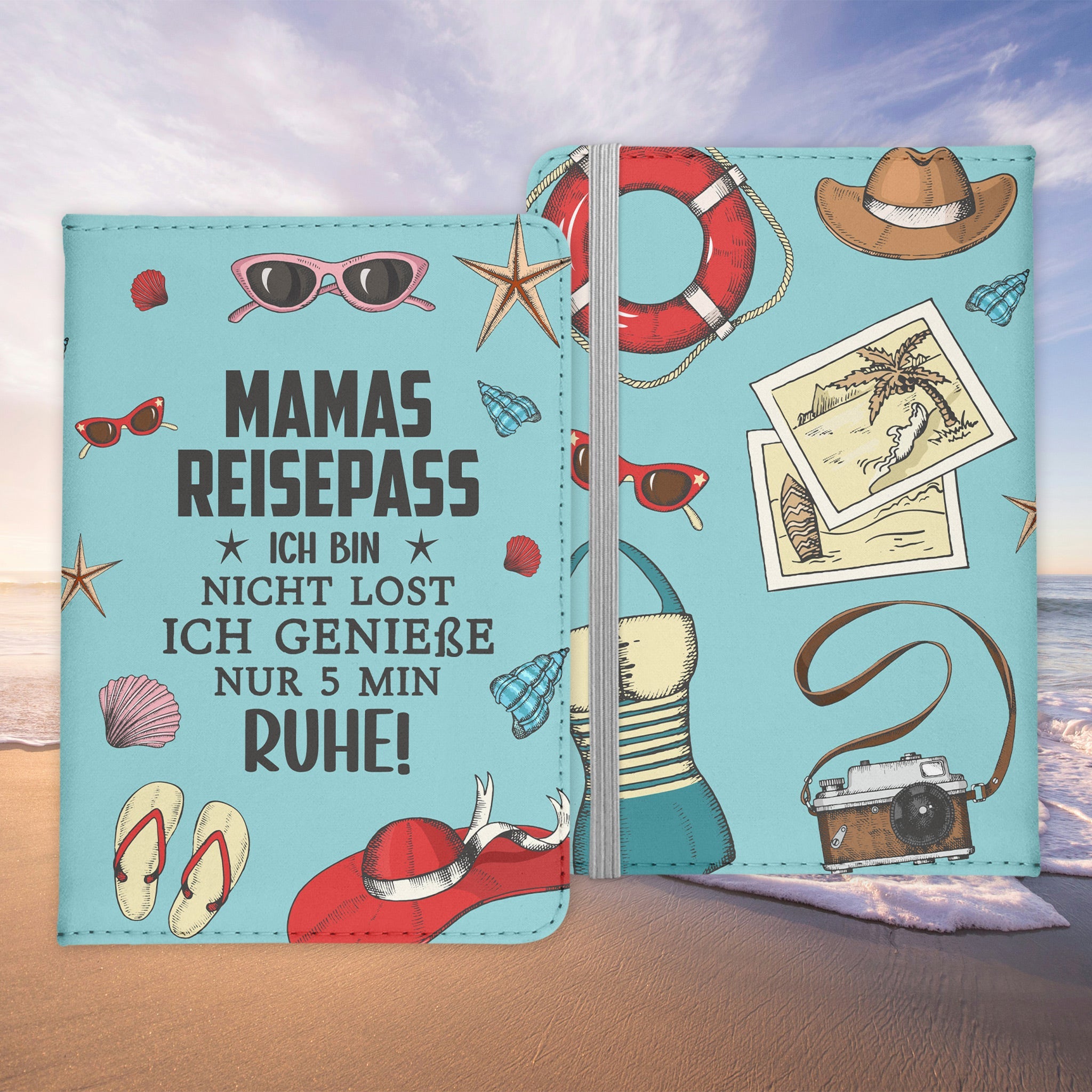 Mama Geschenk Reisepasshülle Frauen Reisen Pass Etui Cover Organizer Mutter Gadgets Sommer Urlaub Kunst-Leder-Reisepass-Hülle-22Feels